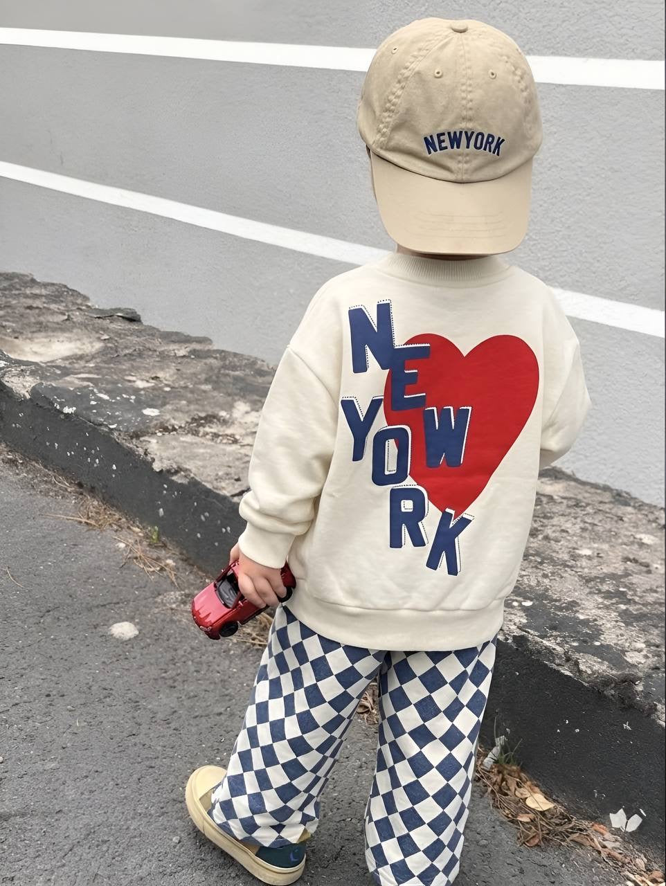 New York Wide Leg Checkered Set