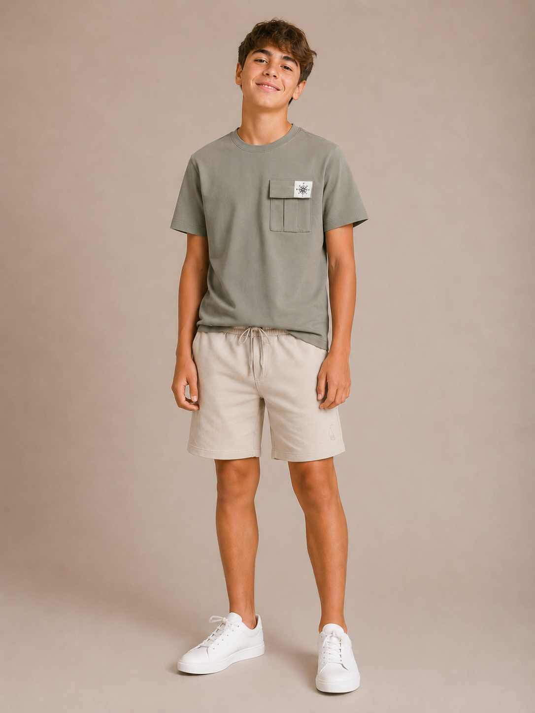 Green shorts set