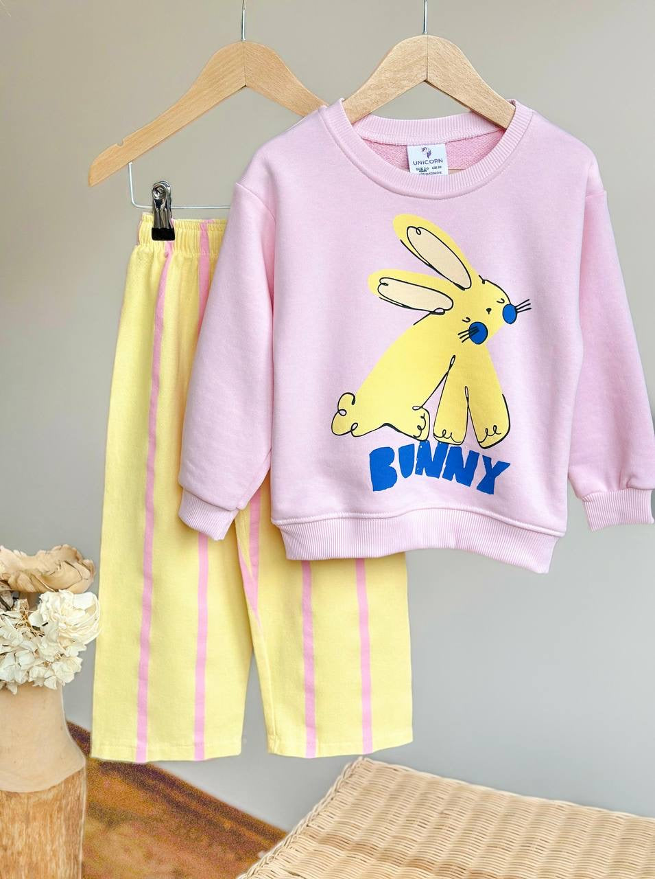 Pink and Yellow Bunny Set