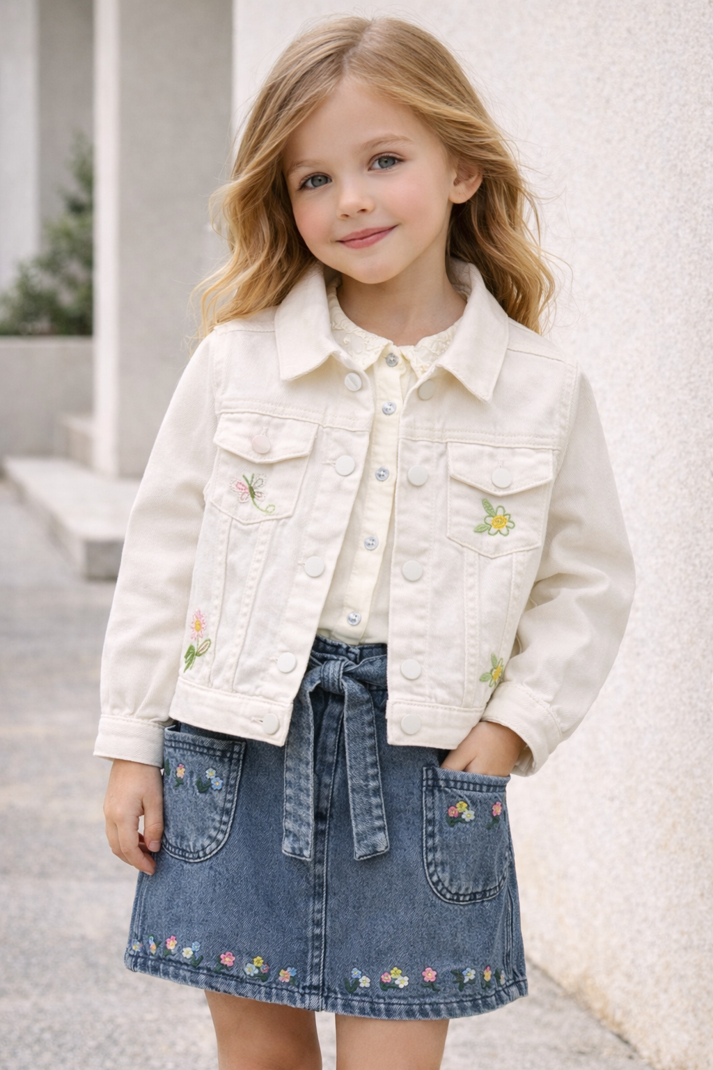 Denim Embroidered Jacket