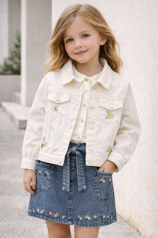 Denim Embroidered Jacket