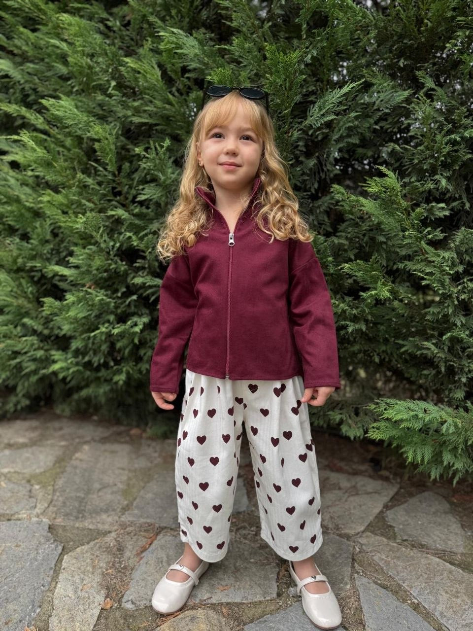 Burgundy Hearts Set