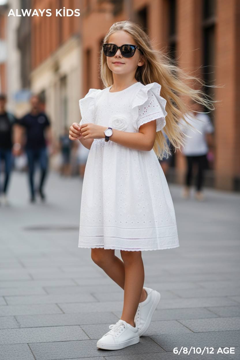 White Embroidered Dress