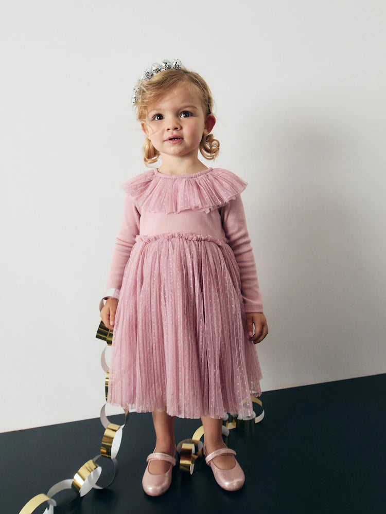 🌸 Ruffle Yoke Sparkle Tulle Party Dress | Original Next