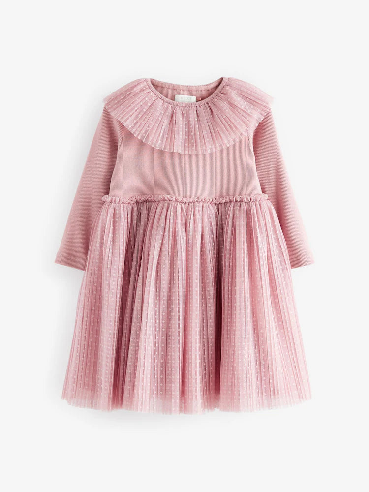🌸 Ruffle Yoke Sparkle Tulle Party Dress | Original Next