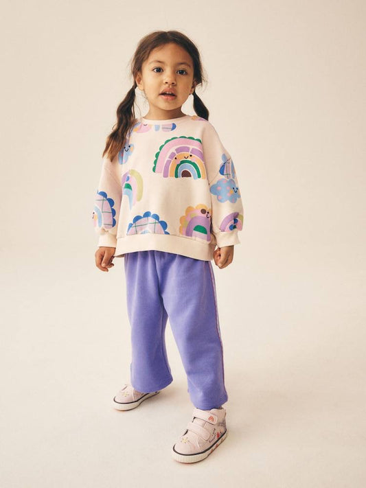 Purple Rainbow Wide Leg Set