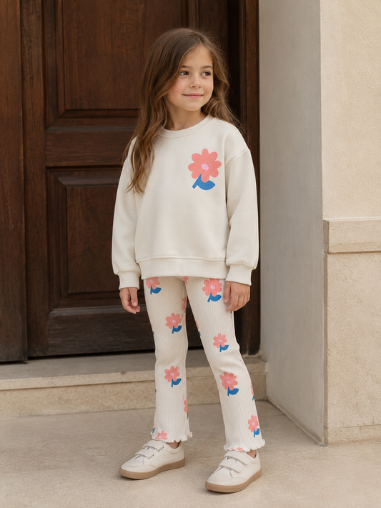 Beige Flowers Set
