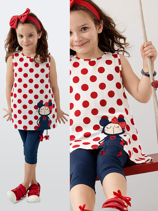 Lily Dotted Tunic Set
