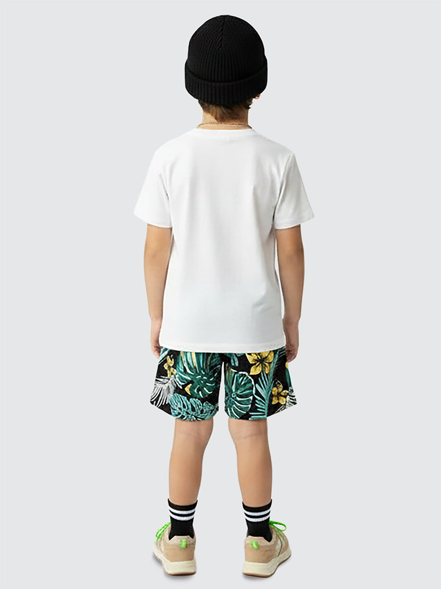 Boys Set Crocodile Printed T-shirt & Shorts