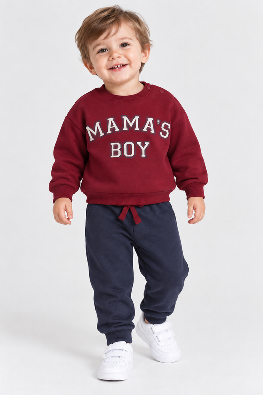 Mama's Boy Burgundy Set