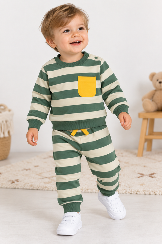 Green & Yellow Striped Set