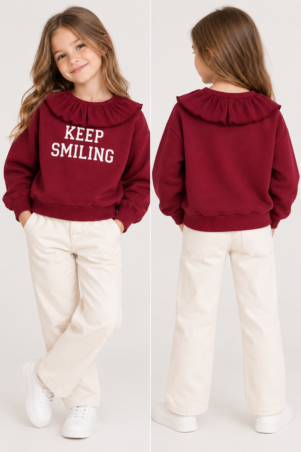 Keep Smiling Fleece Sweatshirt