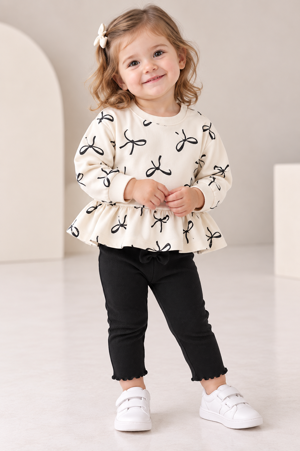 Black & White Ribbons Baby Set