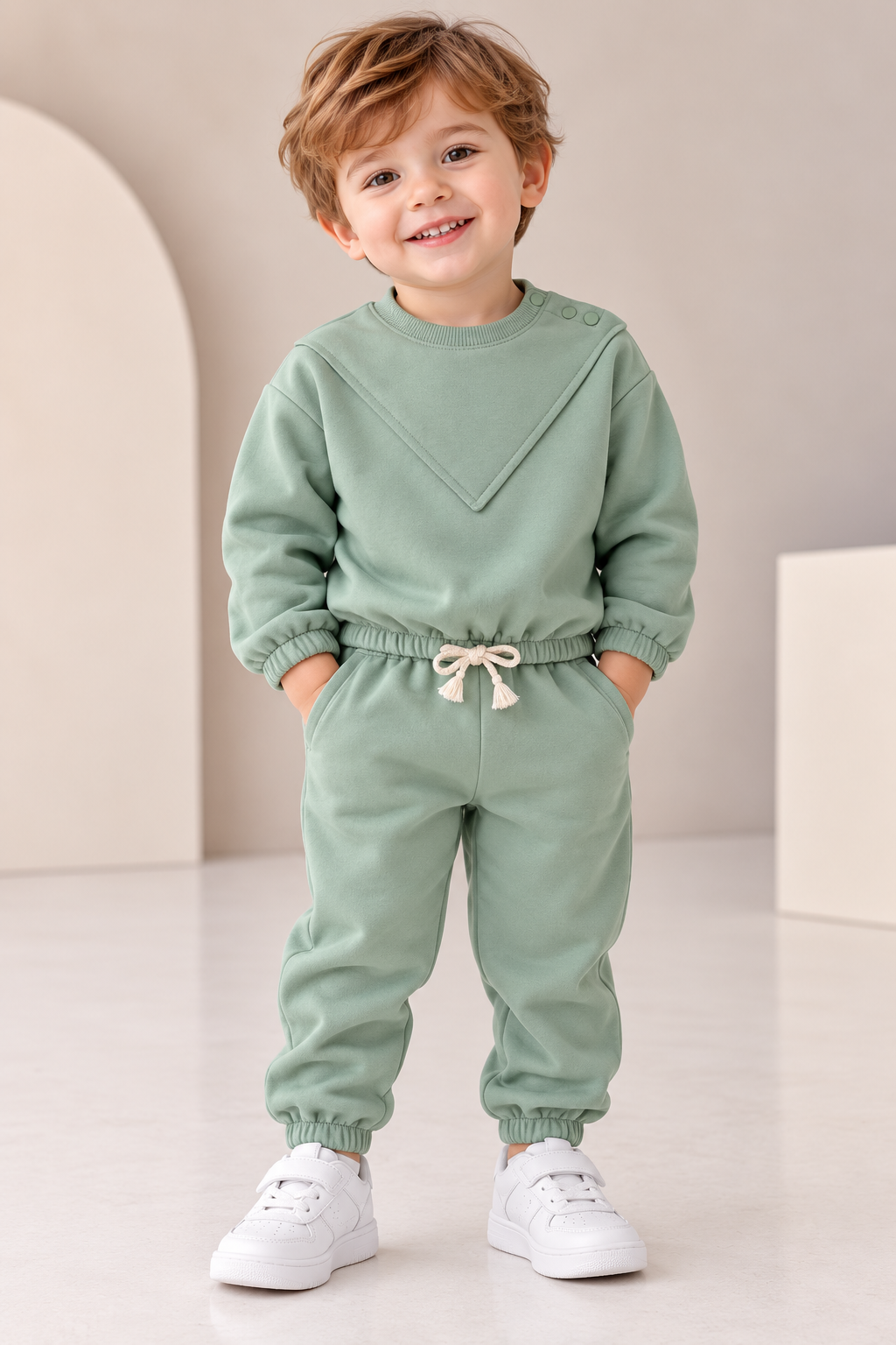 Basic Green Baby Joggers Set