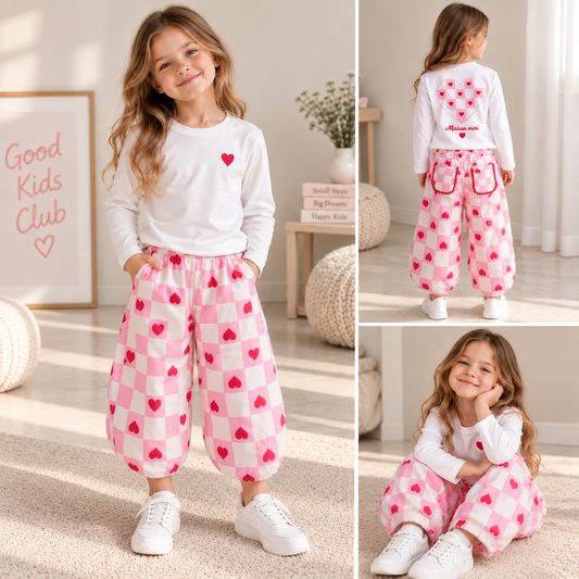 Hearts Balloon Pants Set