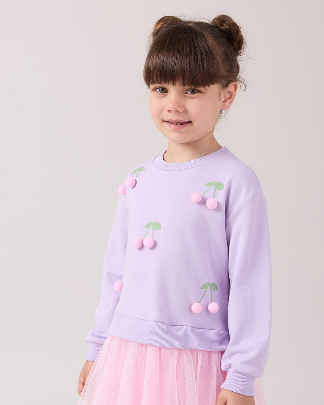 Pompom Cherries Tulle Dress