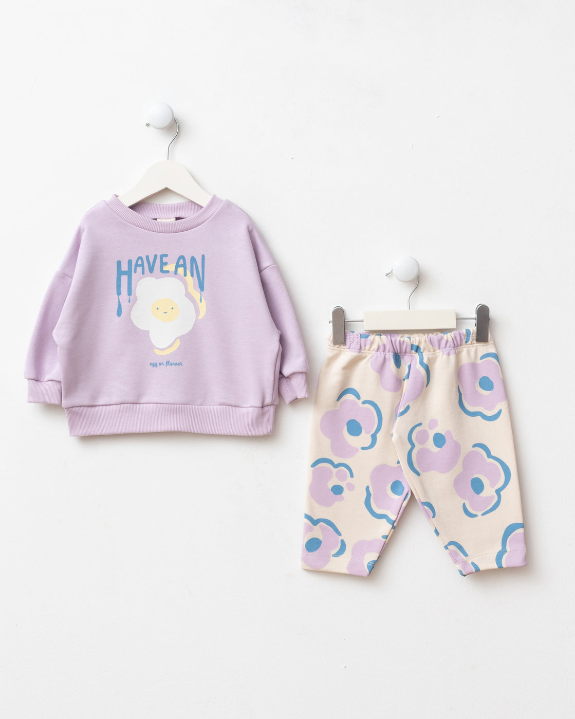 Purple Flower Baby Set