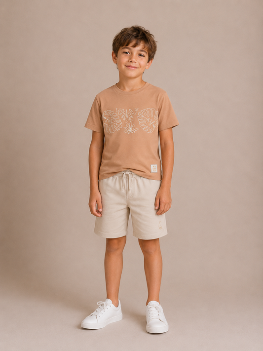 Embroidered leaf set