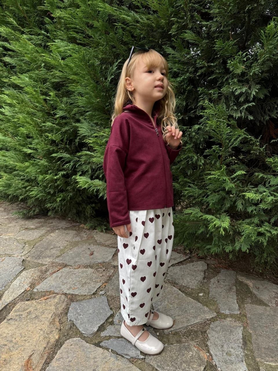 Burgundy Hearts Set