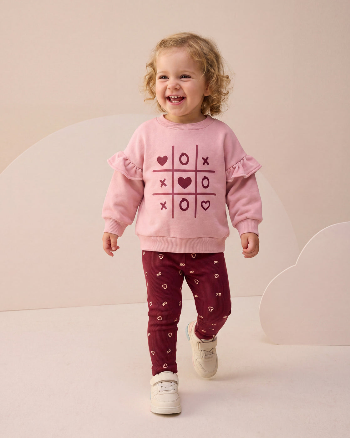 Xo Burgundy and Pink Baby Set