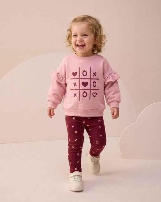 Xo Burgundy and Pink Baby Set
