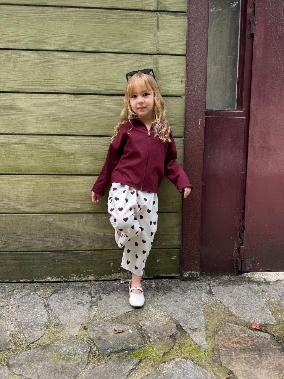 Burgundy Hearts Set