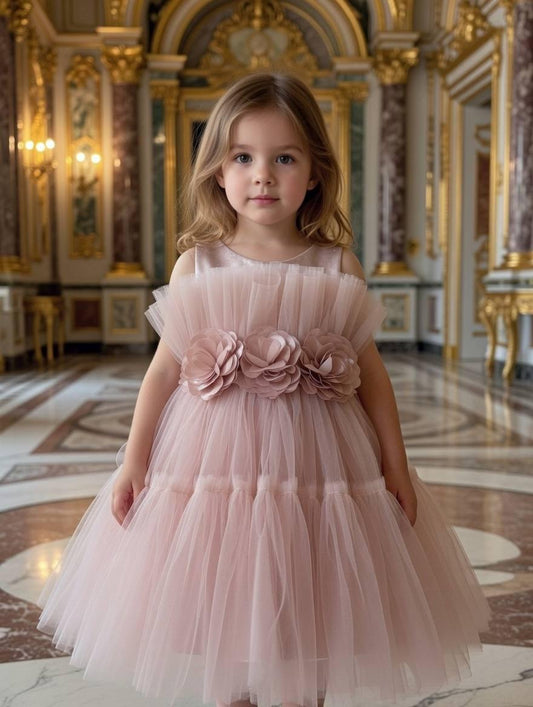 Blush Royal Bloom Tulle Dress