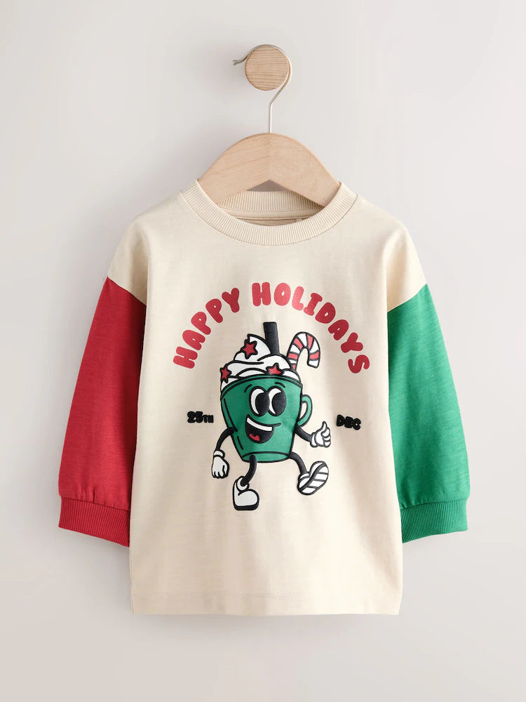 ☕ Happy Holidays Colorblock Sweatshirt | Original Next