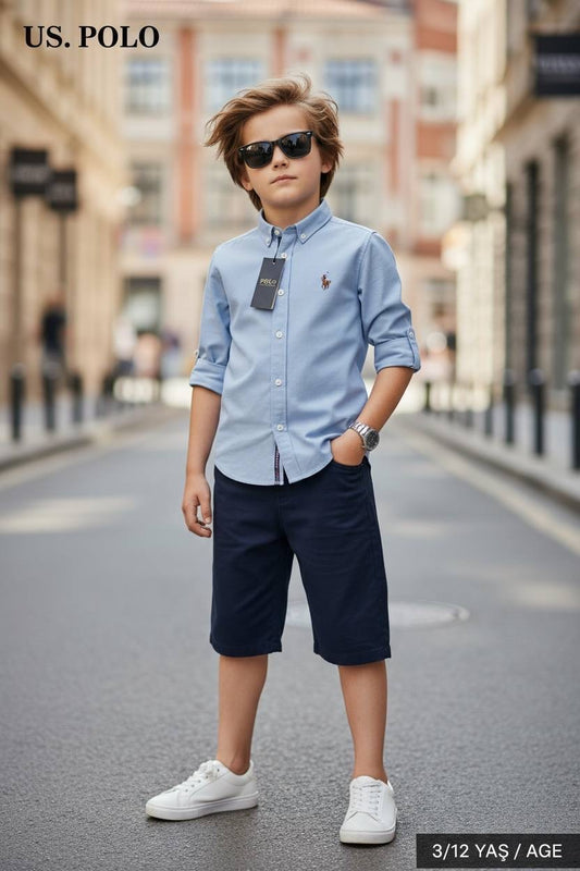 Polo Cargo shorts and Shirt Set