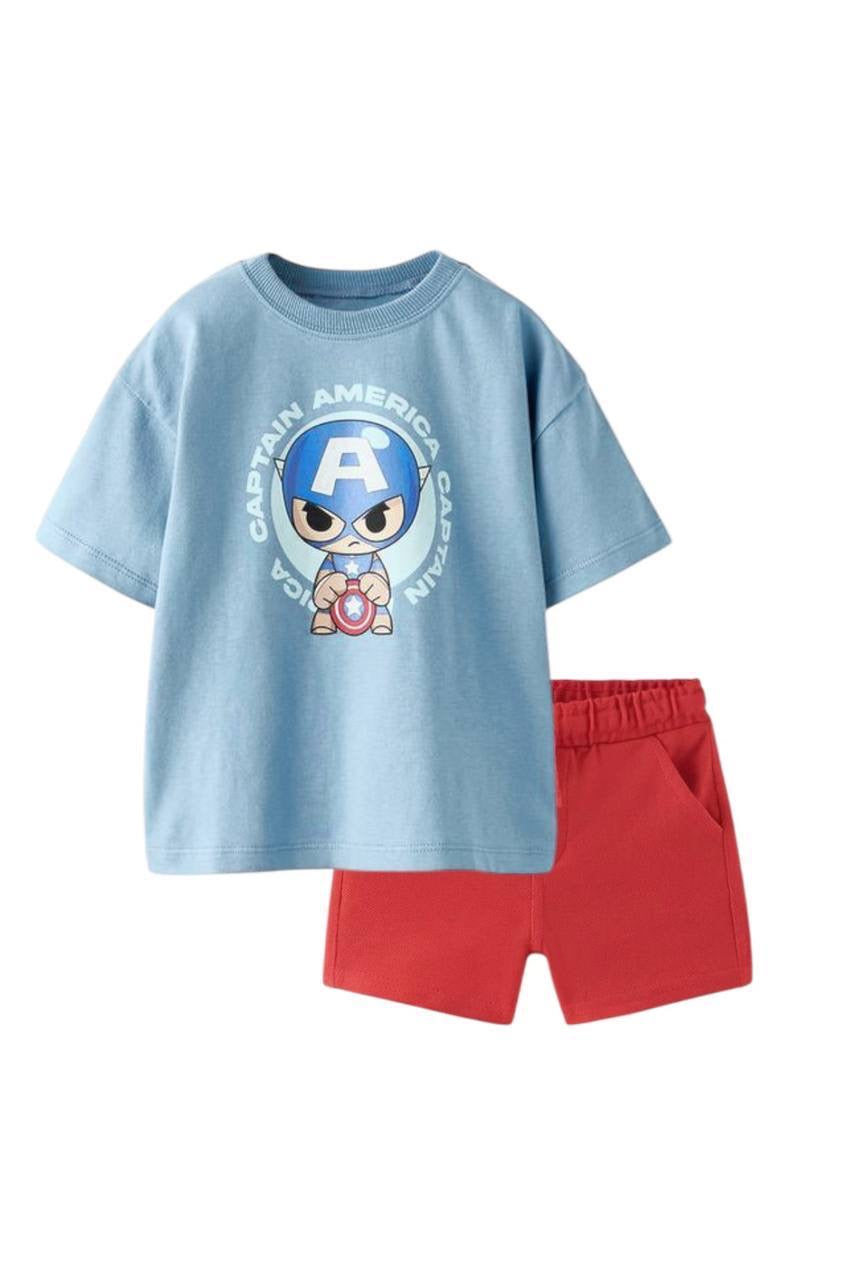 Captain America Summer Shorts Set