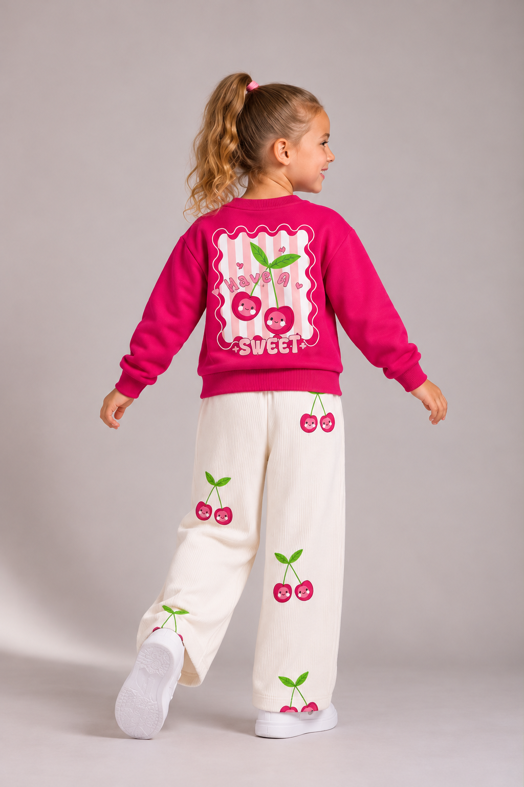 Fuchsia & White Cherry Set