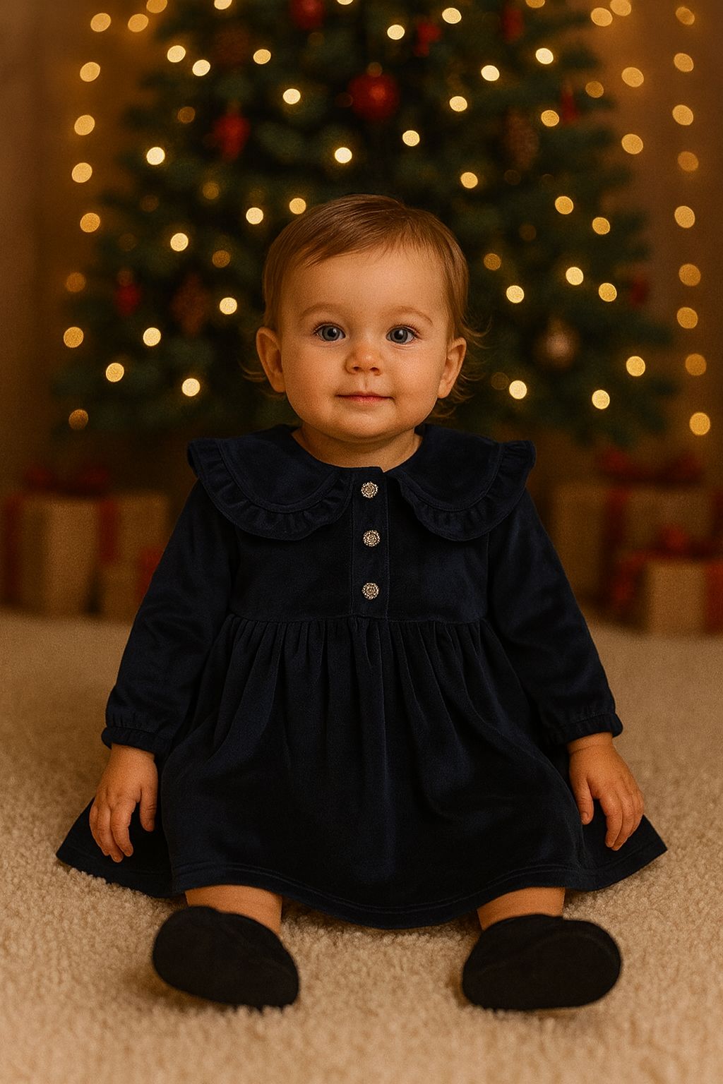 Silver Buttons Dress