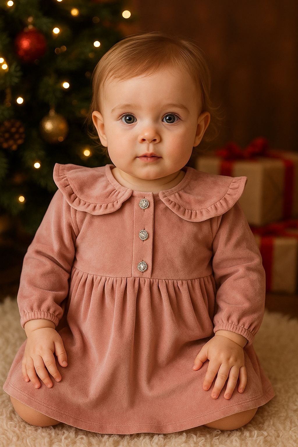 Silver Buttons Dress