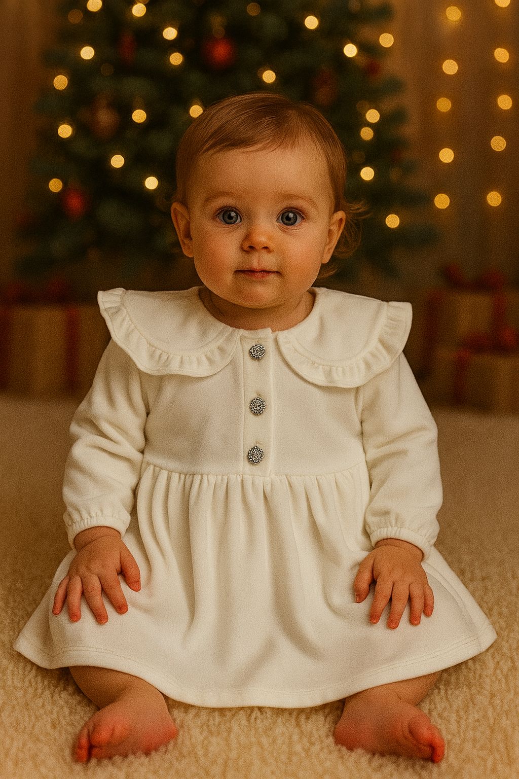 Silver Buttons Dress