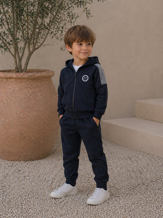 Navy Hooded Tracksuit Set