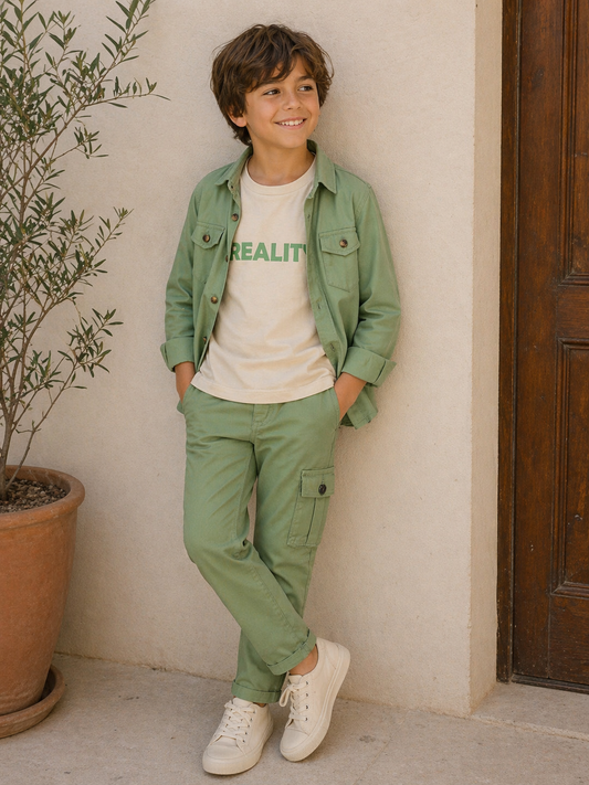 Cargo, Tshirt and Shirt Set