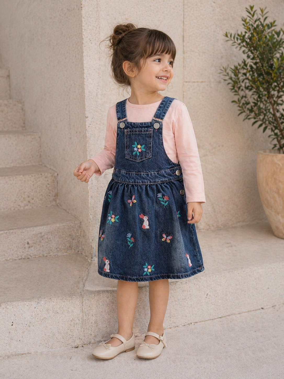 Pinafore Denim Dress