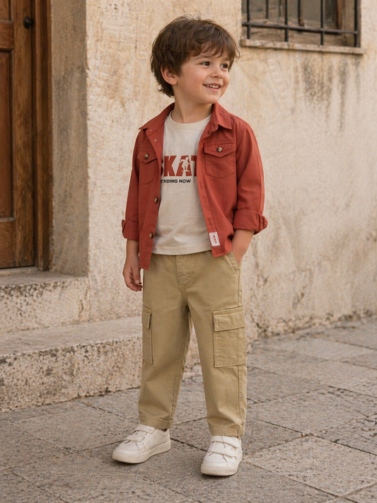 Cargo, Tshirt and Shirt Set