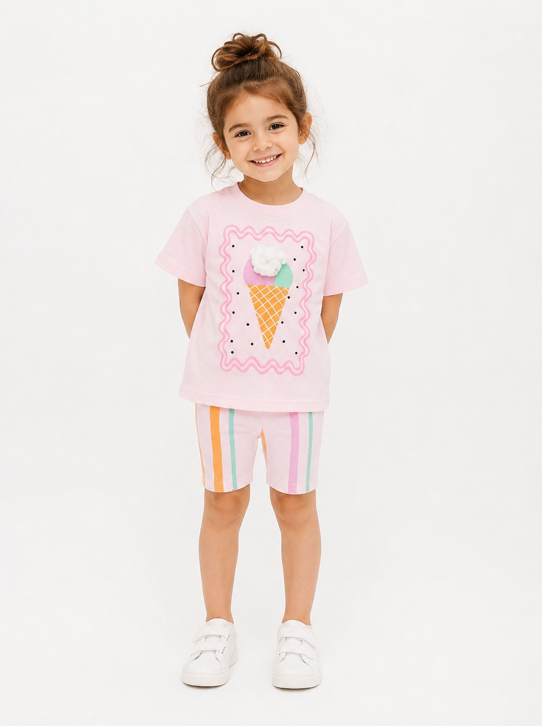 Ice Cream Biker Shorts Set
