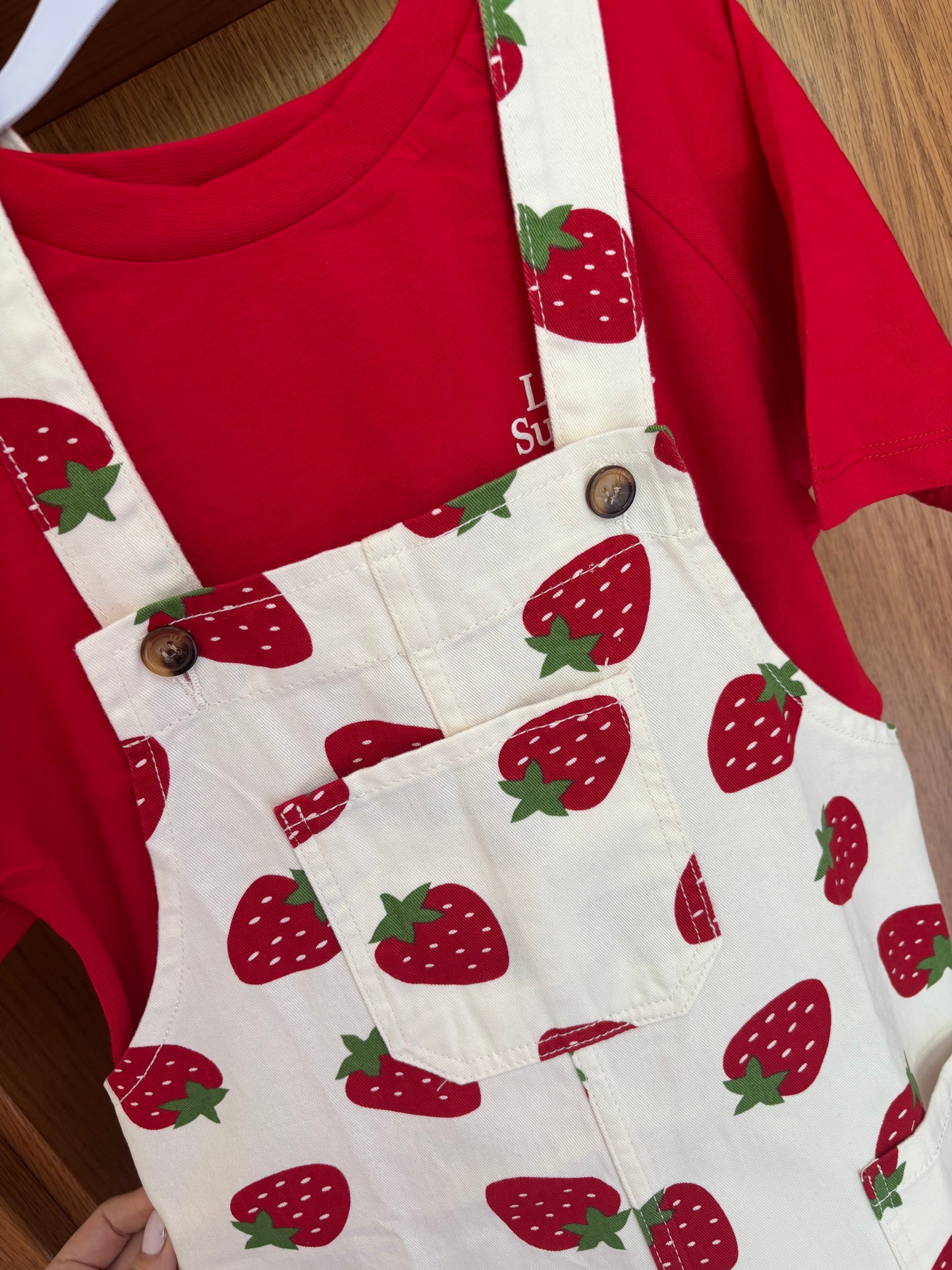 Strawberry Salopette Set