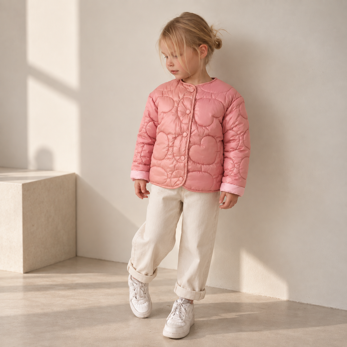Pink Heart Padded Jacket