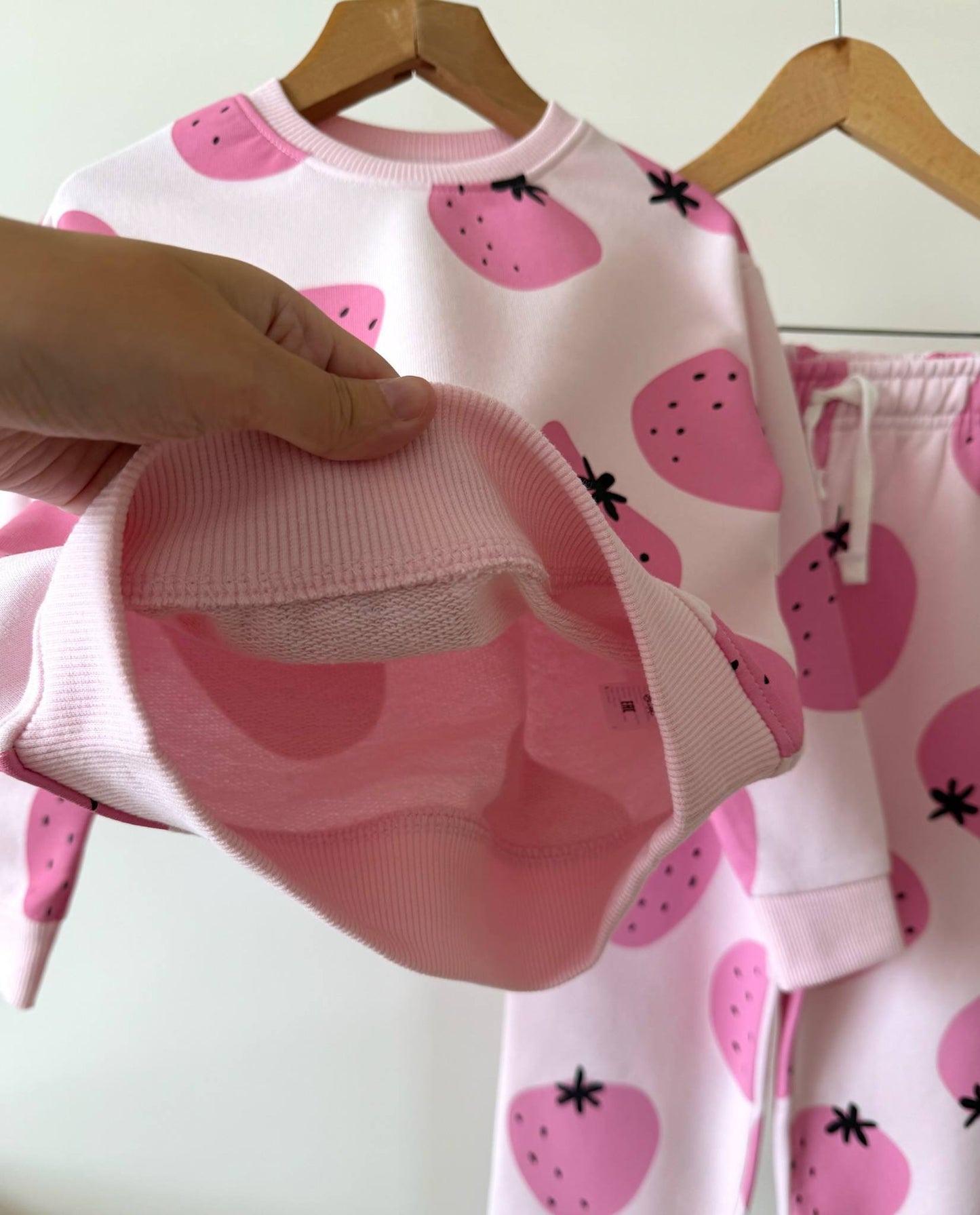 Pink Strawberry Wide Leg Set