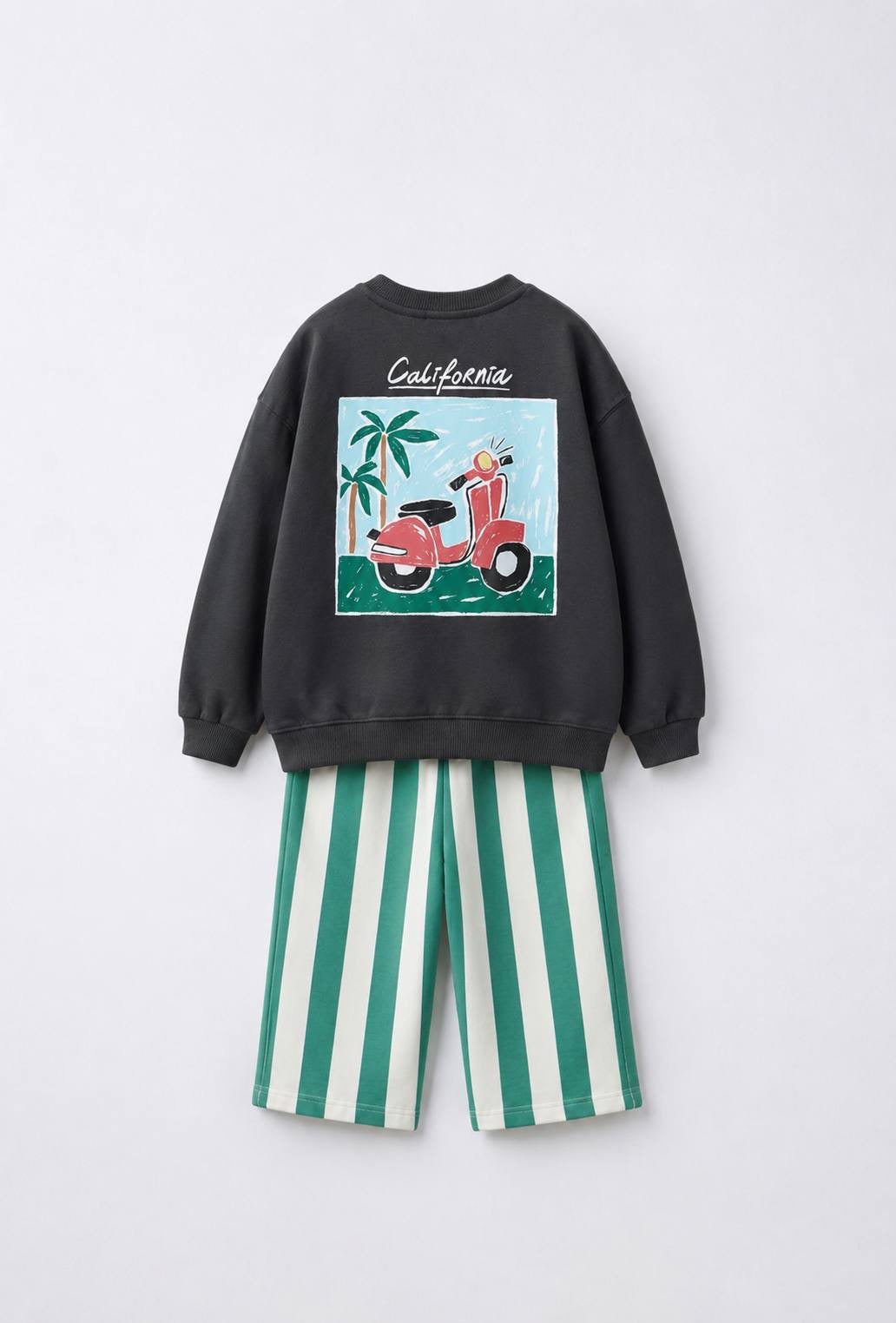 California Striped Pants Set
