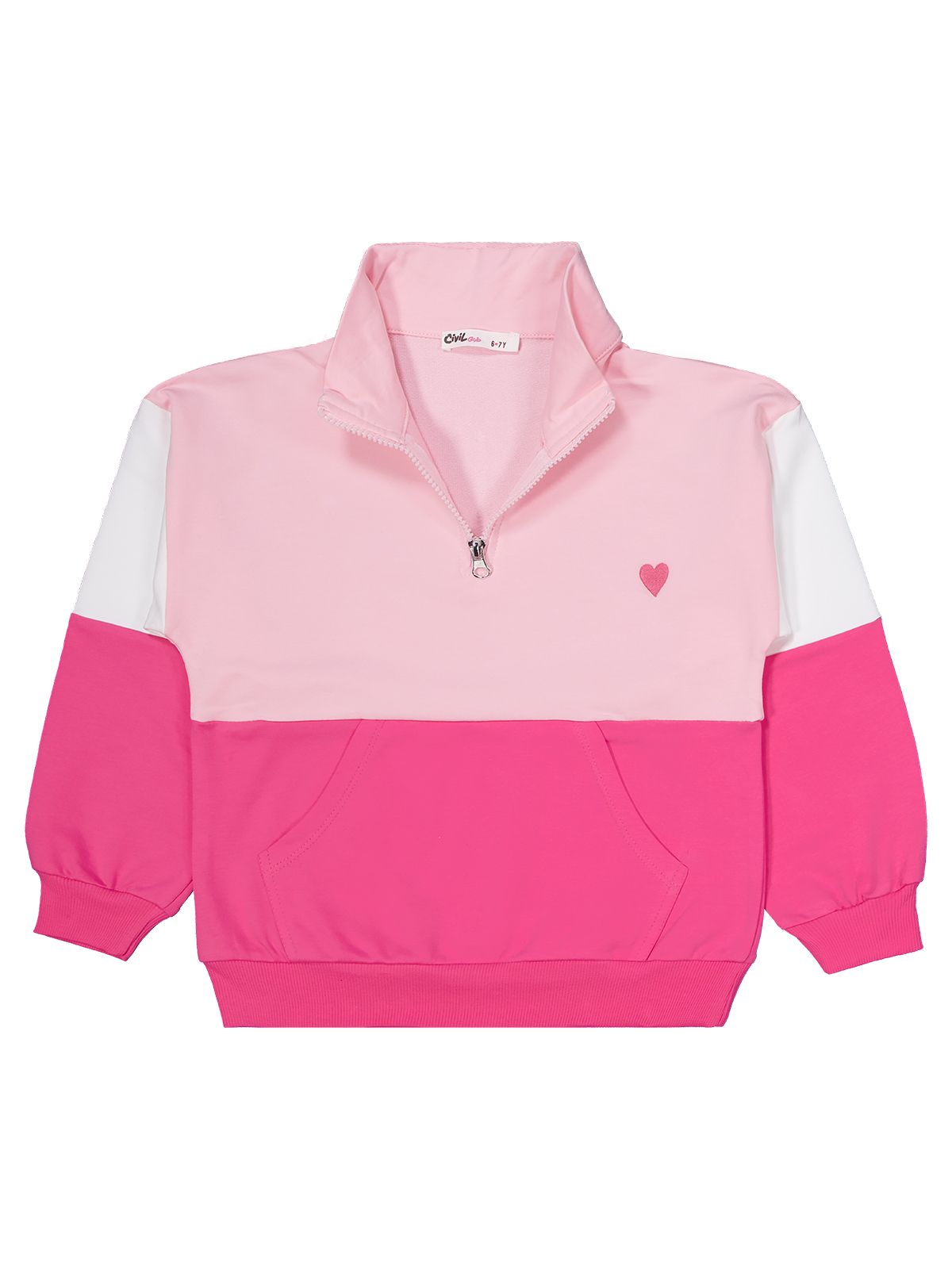 Pink Colorblock Hearts Set