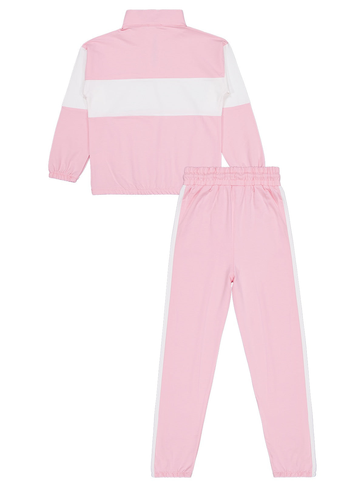 Pink and White Zipper Tracksuit
