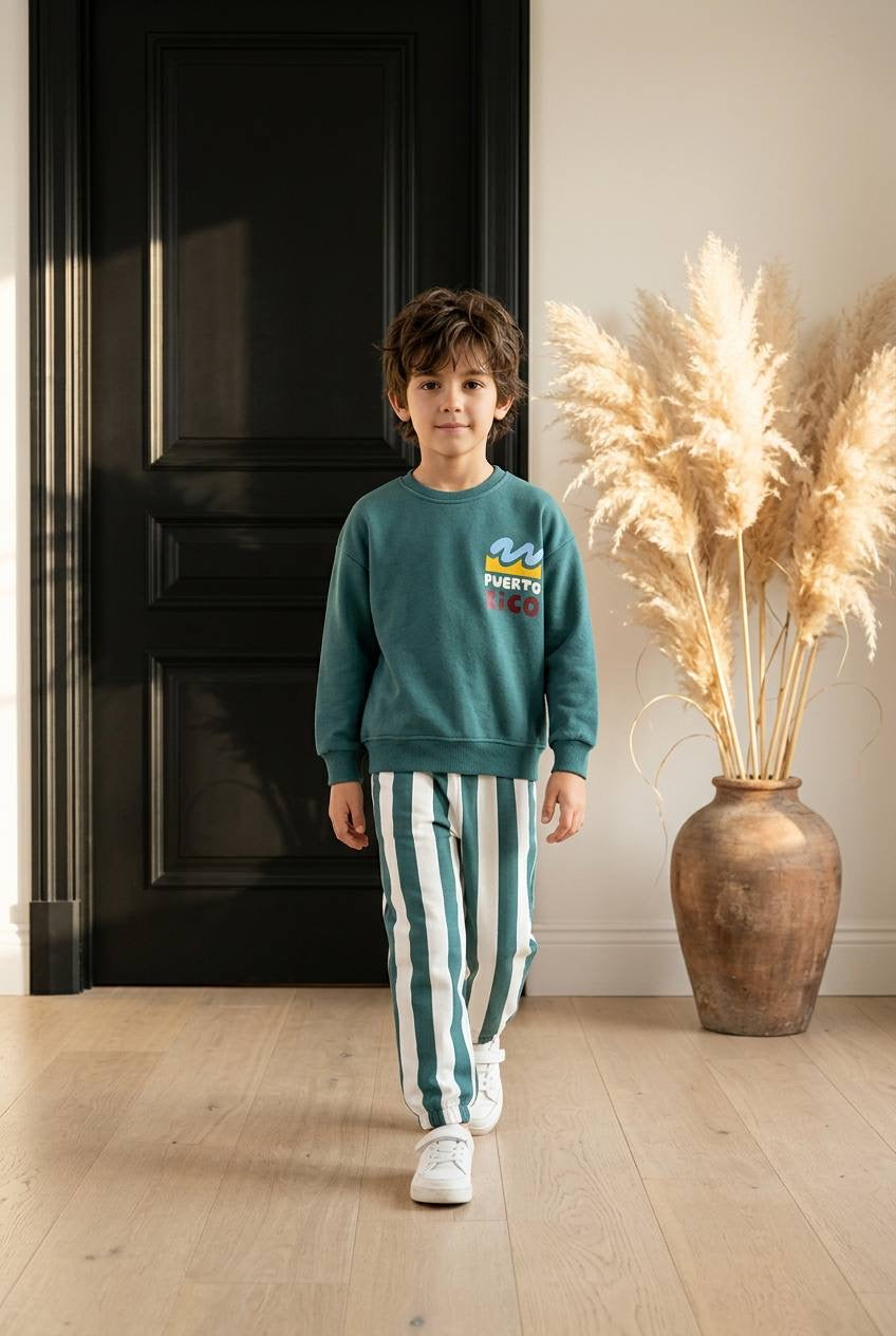 Puerto Rico Striped Pants Set