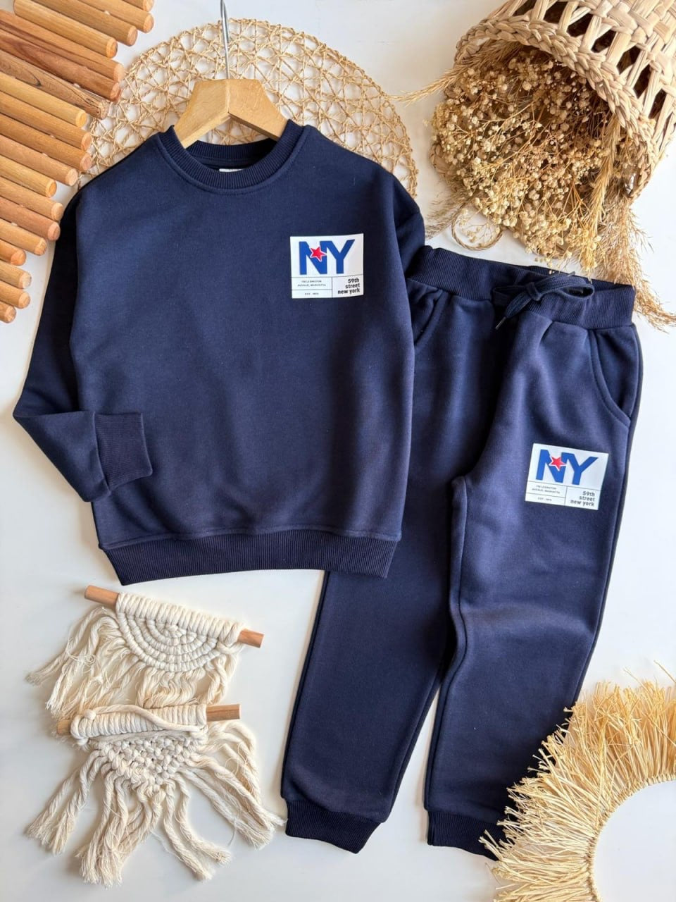 NY Basic Navy Joggers Set