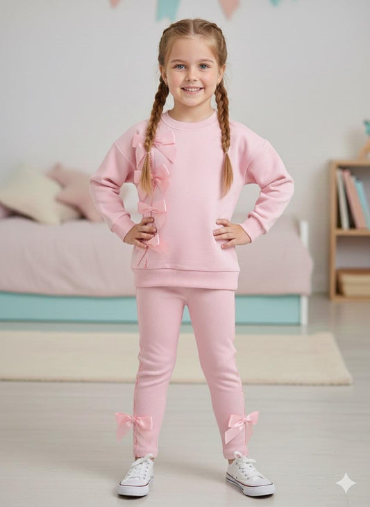 Pink Bows Legging Set