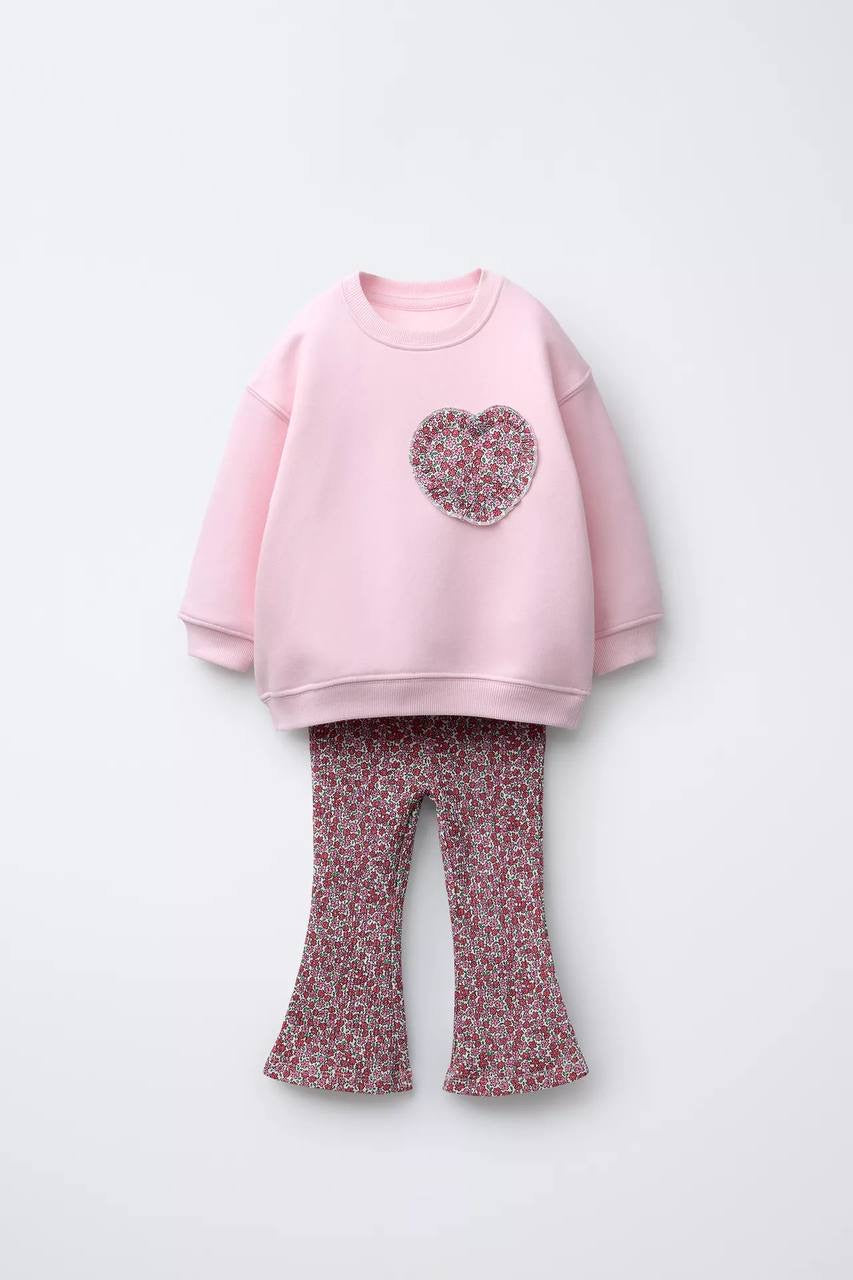 Flowers Heart Patch Set