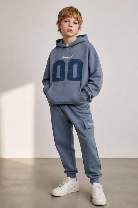 Blue Hooded Tracksuit
